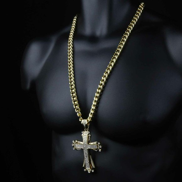 14k Gold Cross 30